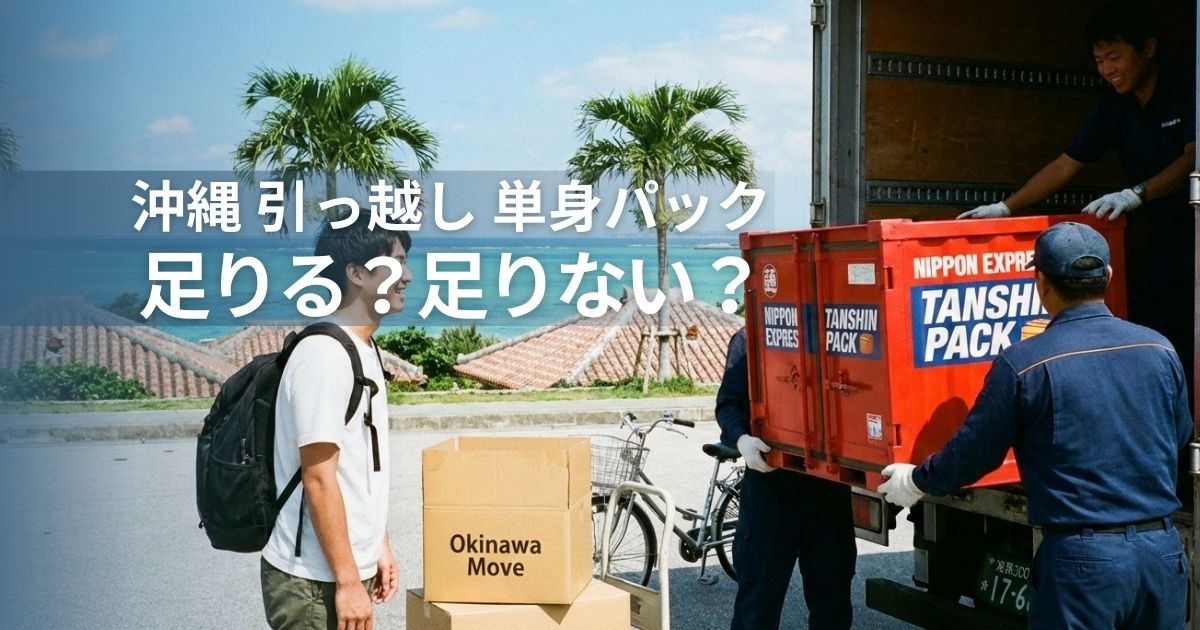 沖縄への引っ越し、単身パックで足りる?足りない?